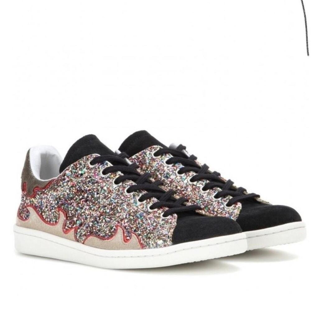 Isabel Marant Étoile Gilly flame-detail multicolor glitter sneakers